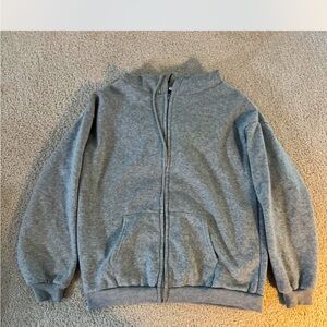 Gray Zip-Up Hoodie
